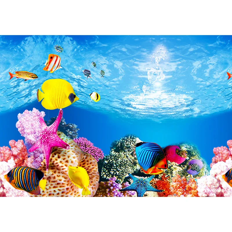 30cm Decorative Aquarium Background Paper Waterproof Fish Tank Thick Painting Wall Double Sides