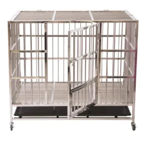 31 Inch Stainless Steel Pet Cage Small Folding Cage for Dog Bichon Frise SS 202 Dog Cage