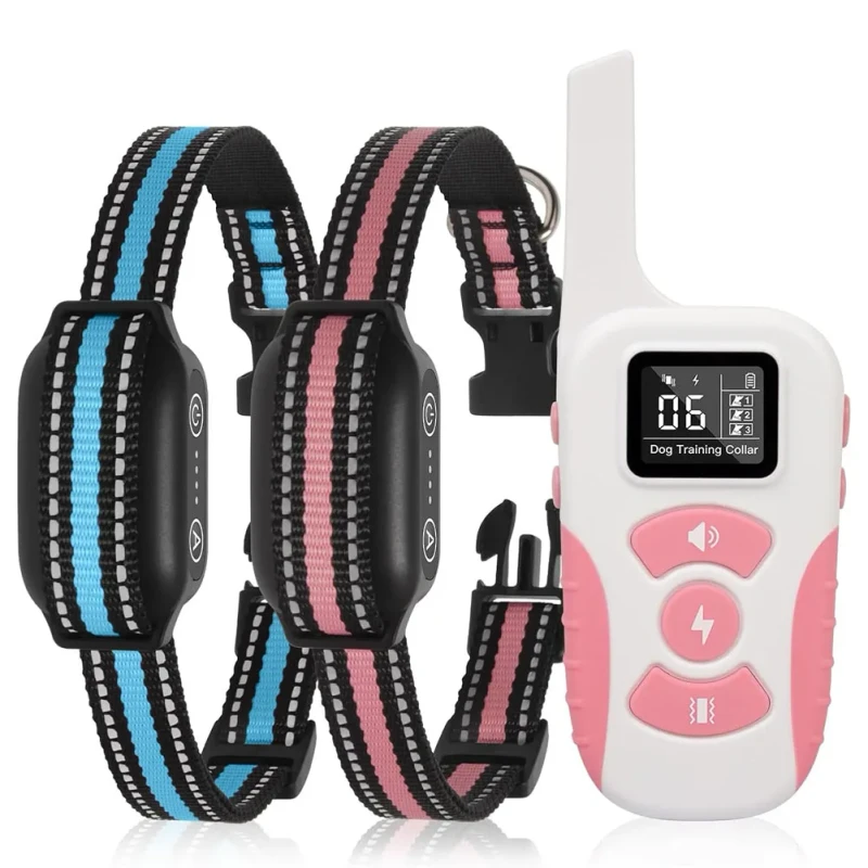 3300ft Range Stop Barking Dog Collar No Bark Control Anti Barking Dog Electric Shock Training Collar with Remote