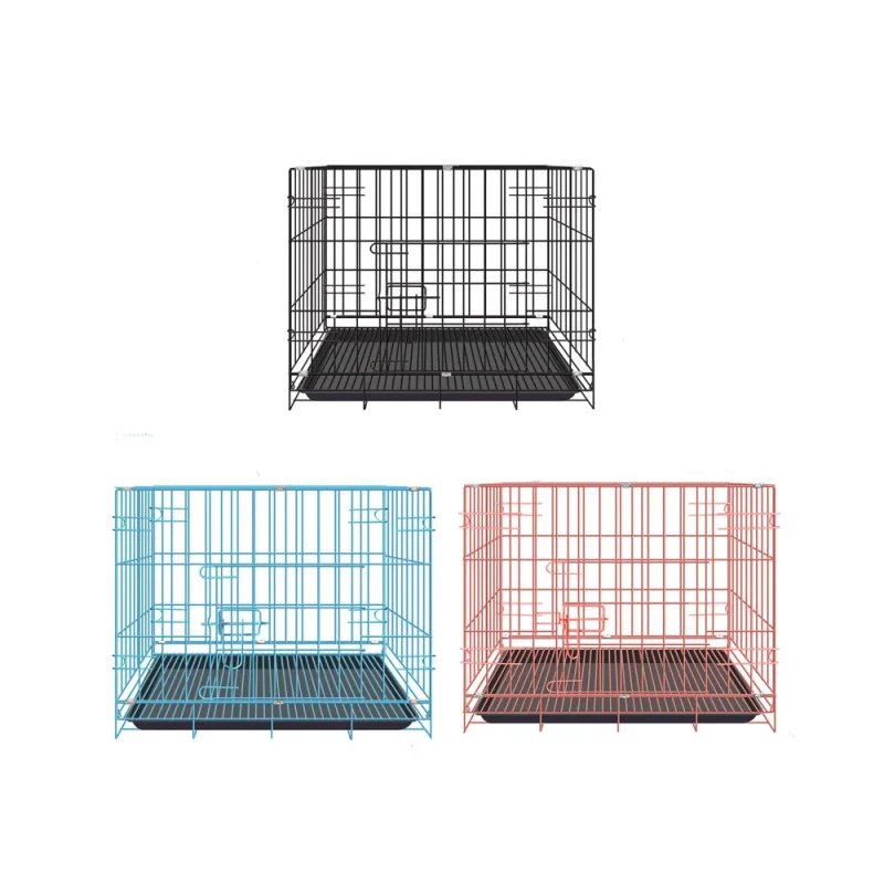35 50 60 70 85cm Black Blue Pink Pet Folding Cage Dog Cage