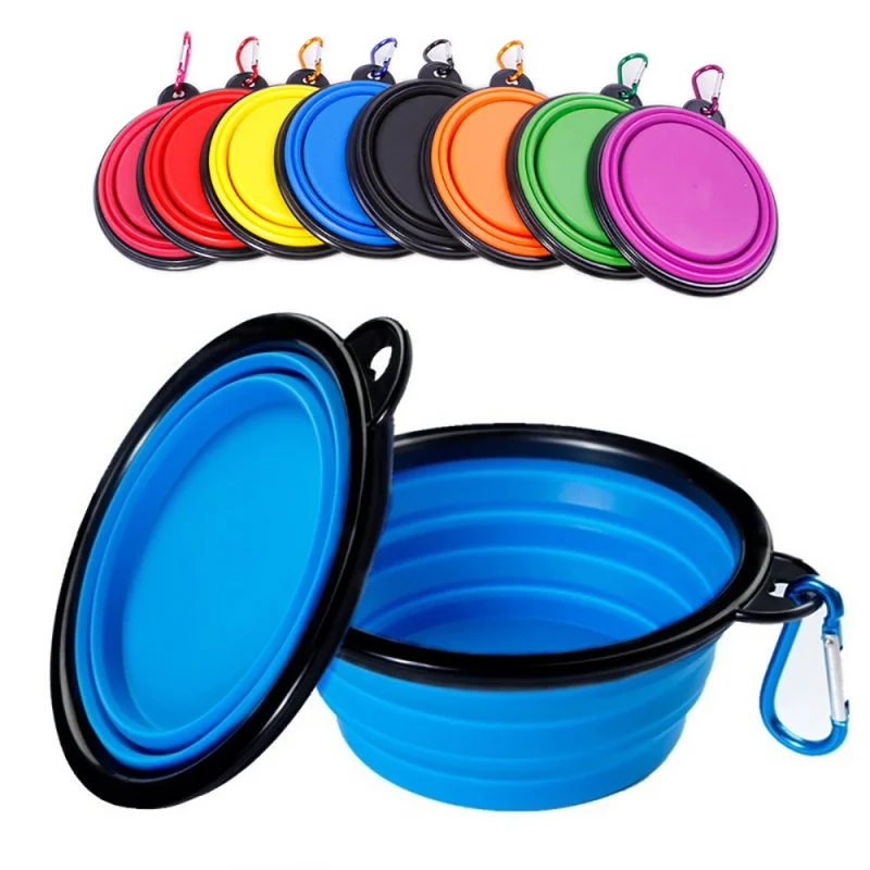 350ML 650ML 1000ML Portable Travel Pet Water Feeding Bowl Foldable Collapsible Dog Bowl Feeder