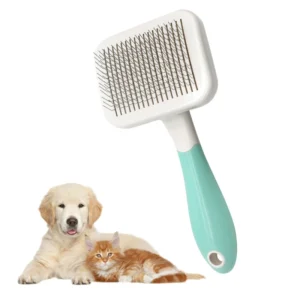 360 Degree Rotating Self Cleaning Slicker Brush Hair Remover Pet Grooming Comb for Pets