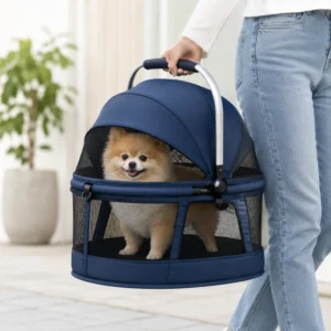 360 View Soft Sided Pet Carrier for Small Dogs and Cats with Mesh Ventilation Portable Travel Car Seat