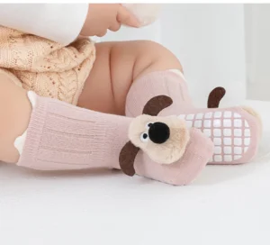 3D Funny Animal Dog Toy Baby Socks Cotton Non Slip Floor Socks Cartoon Anti Slip Baby&kid’s Socks