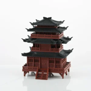3D Printed Chinese Style Pagoda Aquarium Accessory Paludarium Hardscape Micro Landscape Bonsai Tank Decoration Bulk