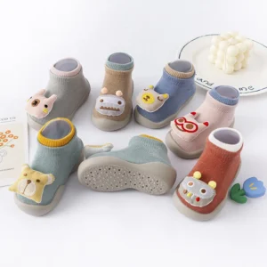 3d Cartoon Animals Toddler Socks Non Slip Rubber Soft Sole Baby Sock Shoes Cute Soft Soled Walking Shoes