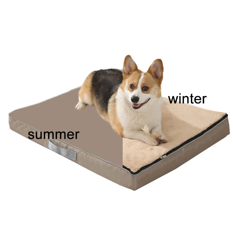 4 Seasons Thick Pet Bed Mattress with Removable Washable Cover Orthopedic Memory Foam Dog Bed for Large Dogs up to 75/100lbs