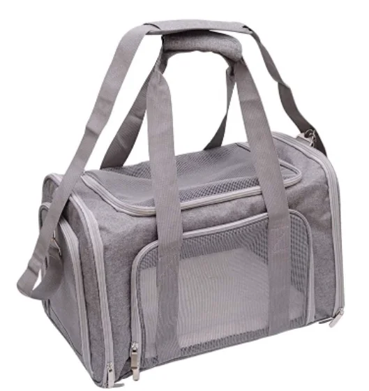 4-Way Expandable Airline Approved Soft Sided Pet Carrier for Cats & Dogs Pet Travel Bag