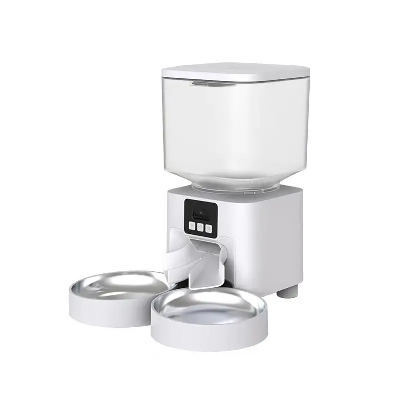 4.5L Eco Friendly Dog Feeder with 2K Camera Wifi Automatic Portion Control Two Bowls Plastic Pet Food Bowl