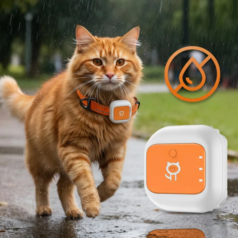 4G Cat GPS Tracker Waterproof Cat Tracker with App Live Tracking Light Sound Search Anti lost Device for Dogs Accessories G01