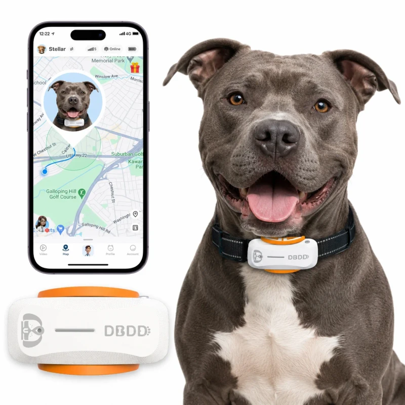 4G Pet GPS Tracker Health Monitor 24/7 Activity Tracking AI Vet Diagnosis Geofence Alerts iOS Android Waterproof