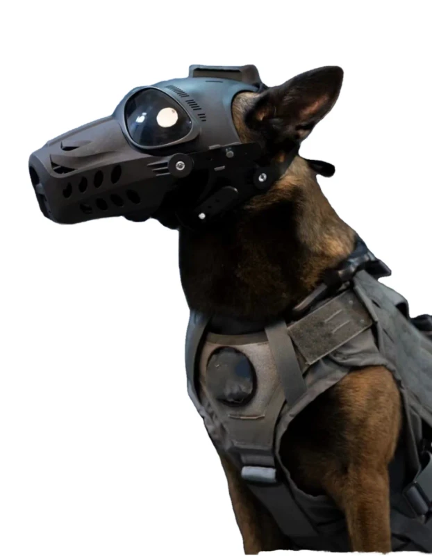 4G Wireless Network Explosion Proof Dog Helmet Goggle Sunglasses for Outdoor Attendance Working Fire Pet Training Behavior