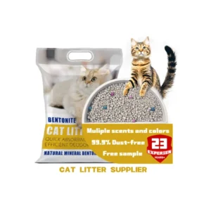 4KG 8KG 20KG Natural Cat Litter Fast Clumping Factory Supply Bentonite Cat Litter China Product