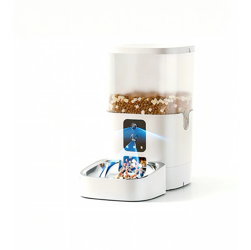 4L 6L Automatic Pet Feeder Stainless Steel Plastic Bowl Supports WiFi App Remote Control Rechargeable Dogs Cats Small Animals