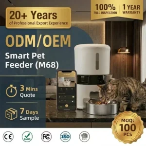 4L Smart Pet Feeder Bowls for Dogs Cats WiFi Control Automatic Dual Camera Option Anti Blocking Stainless Steel US EU