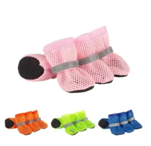 4pcs Dog Shoes Non slip Breathable Wear resistant Dog Boots Suitable for Small Medium Sized Pets Puppy Protective Footwear