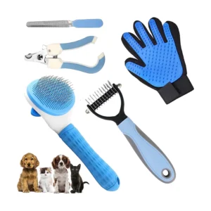5 in 1 Pet Dog Grooming Cleaning Kit Fast Delivery Stainless Steel and Plastic Tools Set for Dogs and Cats