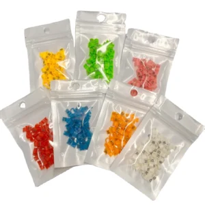 50 Pcs Bag Small Birds Rings Plastic Finch Canary Rings 3mm Inner Size for Various Colors Birds Clips Birds Foot Accessories