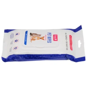 50pcs Customized Package High Quality Eco Friendly Spunlace Material Cleaning Pet Wipes for Cats Dogs with Lid