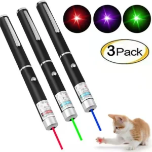 5mW Pet Laser Pointer Red Green Blue Purple Light Interactive Cat Dog Chase Toy Exercise Agility Training Pet Play