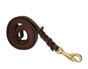 6 Foot Long Pet Dog Braided Leather Walking&Training Dog Rope Leash for Large Medium Heavy Duty Dogs