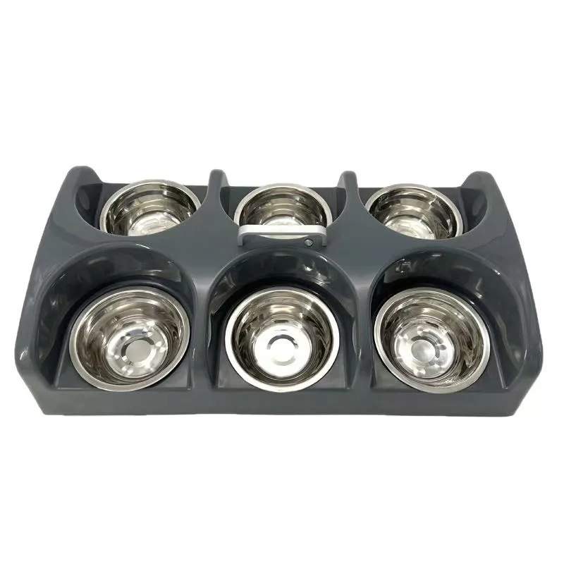 6 Litter Multiple Dog Bowl Feeder Designed for Puppy Small Dog Feeder Station Weaning Dish Pet Feeding Product