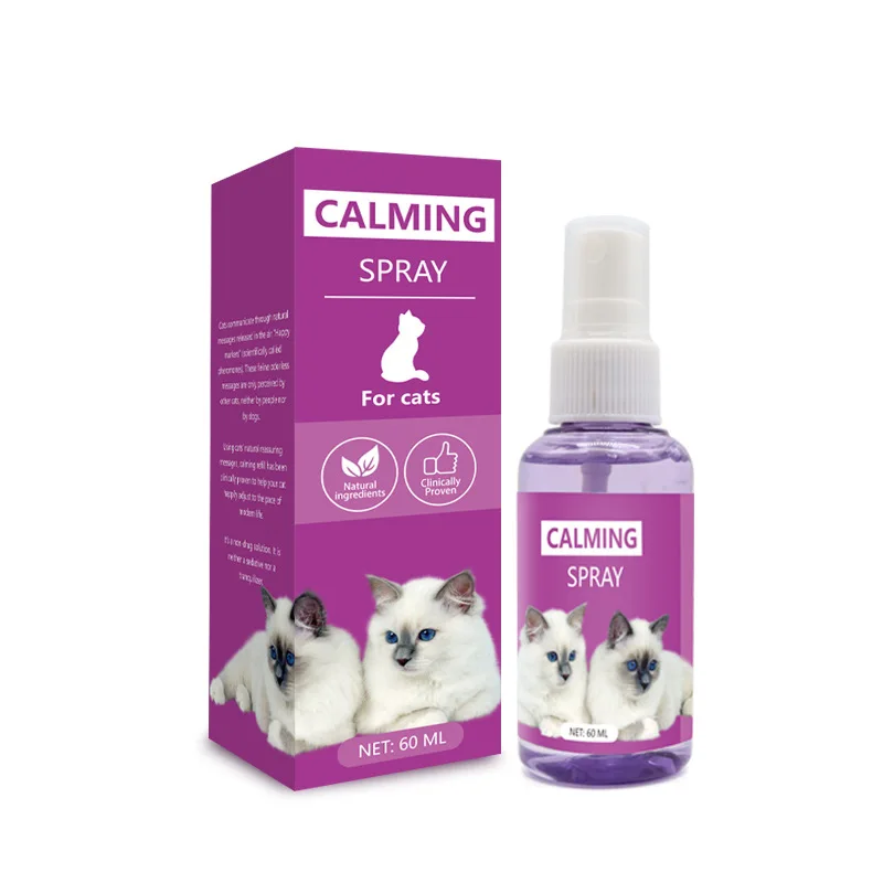 60ml Pet Calming Pheromone Spray for Cats Anxiety and Stress Reduces Scratching Furniture