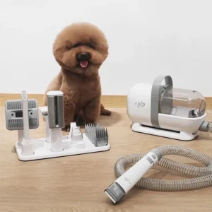 7 in 1 Professional Cat Dog Hair Brush Trimmer Shaver Clipper Scissors Cleaner Tools Pet Grooming Kit with Vacuum Suction