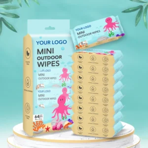 8 Packs Combo Mini Pocket Wet Wipes Disposable Hand Cleansing Wipes for Travel & Outdoor Use