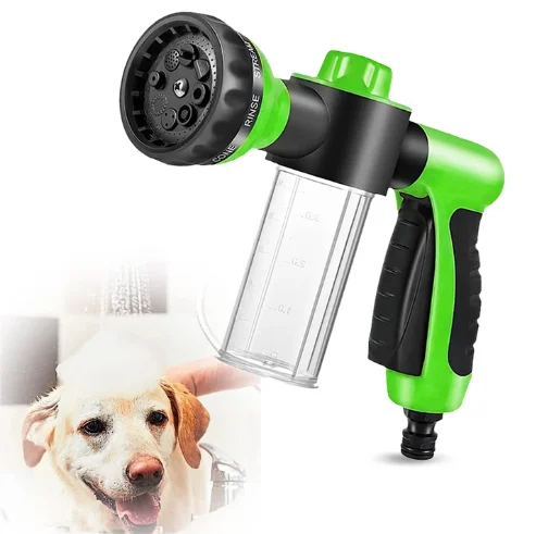 8 in 1 Sprayer Mode Dog Washing Hose Attachment Household Dog Horse Wash Machine Gardening Dog Wash Hose With Foam Pot