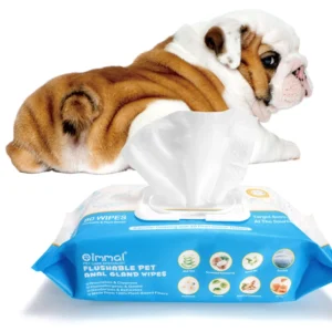 80 Pcs Extra Thick Big Wet Wipes Pet Anal Gland Cleansing Flushable Wipes for Dogs and Cats for Butt Paws Skin and Coat