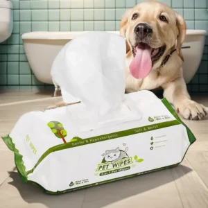 80pcs Soft Paper Wet Cleaning Wipes for Cats and Dogs Pet Cleansing Product