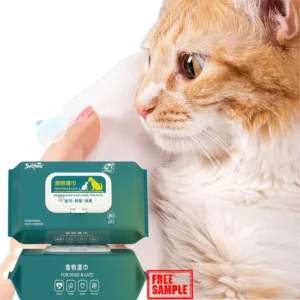 80pcs Soft Pet Wet Grooming Wipes Non-Woven Cleaning OEM ODM Private Label Custom Orders Accepted