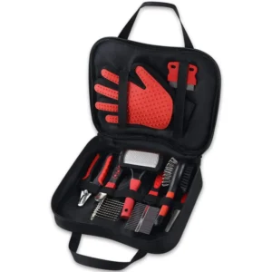 9 in 1 Professional Grooming Kit Complete Supplies for Dogs & Cats Slicker Pet Nail Clipper & Long Haired Pet Brush Set