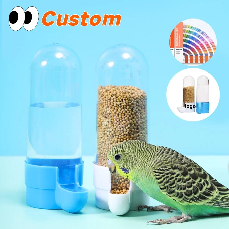 90 200 415ml Eco Friendly Parrot Water Dispenser Pigeons Bird Feeder Bowl Anti Splash Drinking Feeding Food Bowl Bird Supplies