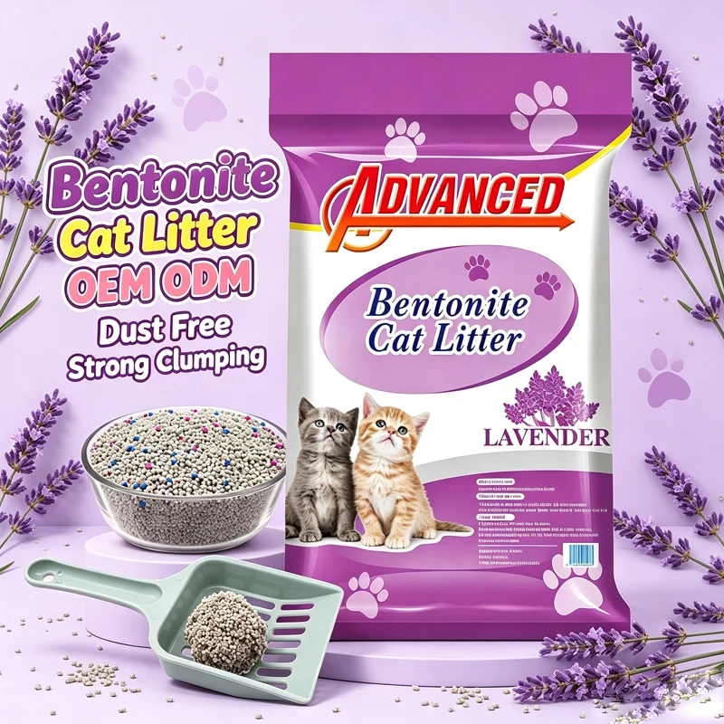 99.9% Dust Free Bentonite Cat Litter Premium Strong Clumping Odor Control Sanitary Sand for Cats