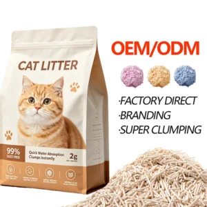 99.9% Dust Free Tofu Cat Litter Natural Soy Fiber Biodegradable Eco Friendly High Absorbency Flushable Clumping Cat Sand Bulk