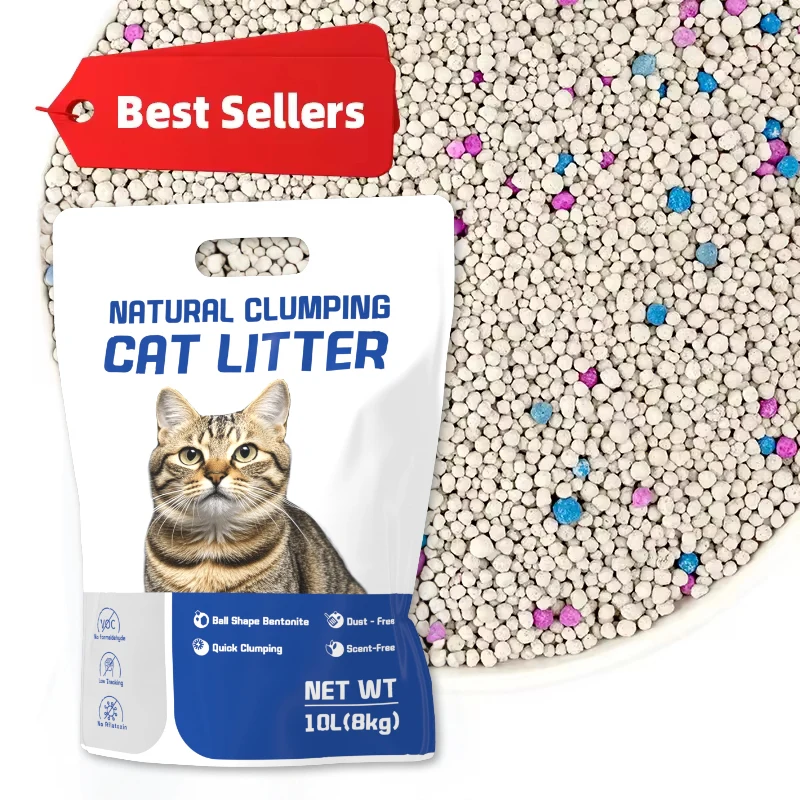 99.99% Dust Free Ball Shape Bentonite Cat Litter Good Absorbent New Design High Quality Cat Litter
