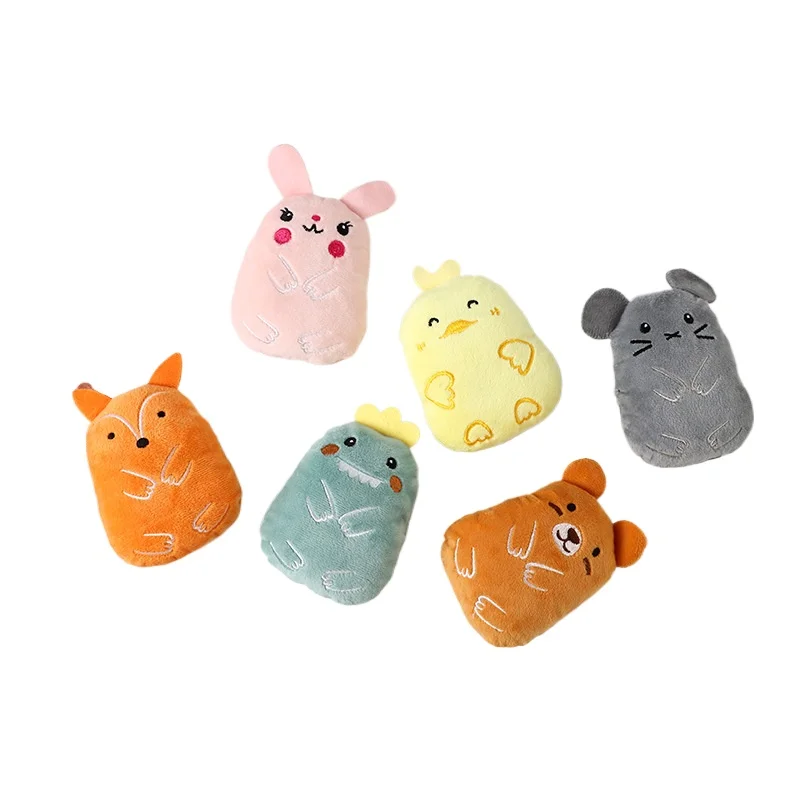 A Touch of Green Cartoon Pet Plush Toy Crinkle Paper Sounds Durable Polyester Material for Cats Dogs Interactive Scratch Bite