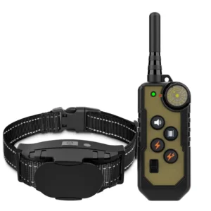 ABS Material IP67 Waterproof Pet Remote Control Anti Barking Electric Shock Collar Dog Training