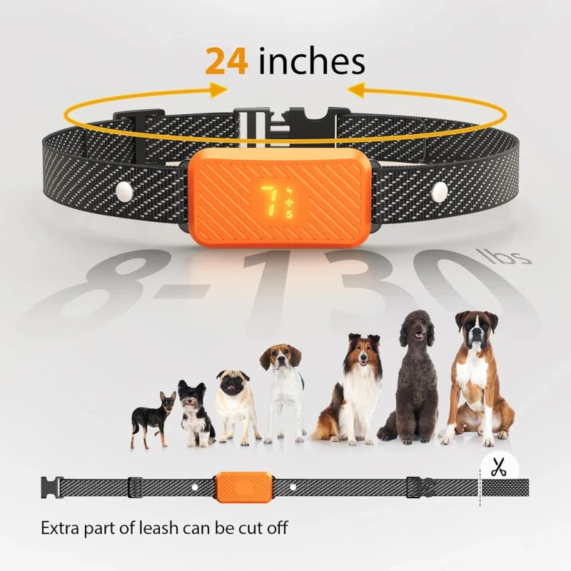 ADZIA Eco Friendly Custom Smart Anti Barking Collar for Dogs Waterproof IP67 Rechargeable Bark Control Product