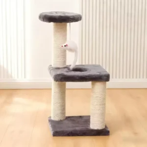 ADZIA Eco friendly Modern Cat Tree Tower Multi Level Sisal Cat Climbing Furniture with Condos Scratching Post Carton