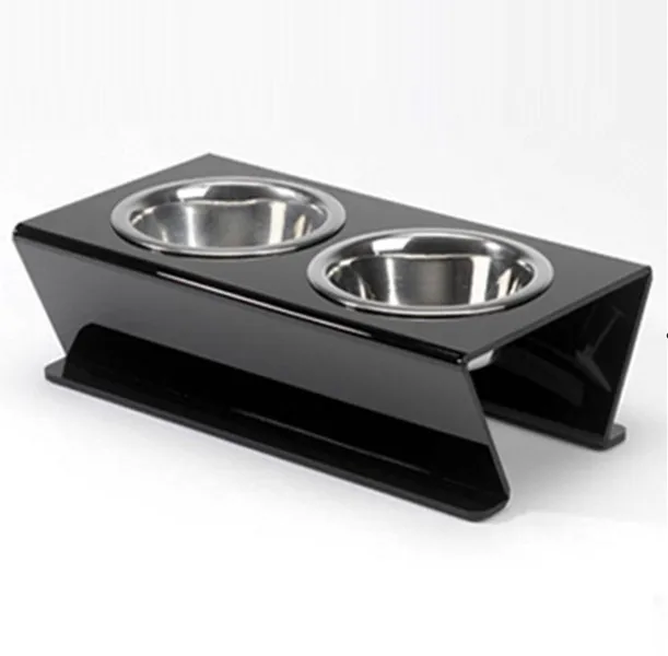 Acrylic Plastic Pet Food Bowl Pet Feeder Wall Mounted