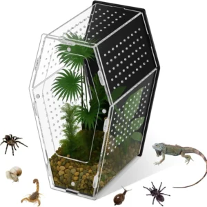 Acrylic Reptile Breeding Box for Spiders Lizards and Geckos High Transparency Ventilated Reptile Breeding Ecological Tank