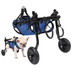 Adjustable 2 Wheel Dog Cart Small Mobility Wheelchair for Training Handicapped Cats and Pets