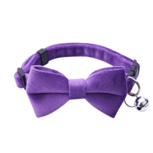 Adjustable Bow and Bell Collar for Small Pets and Cats