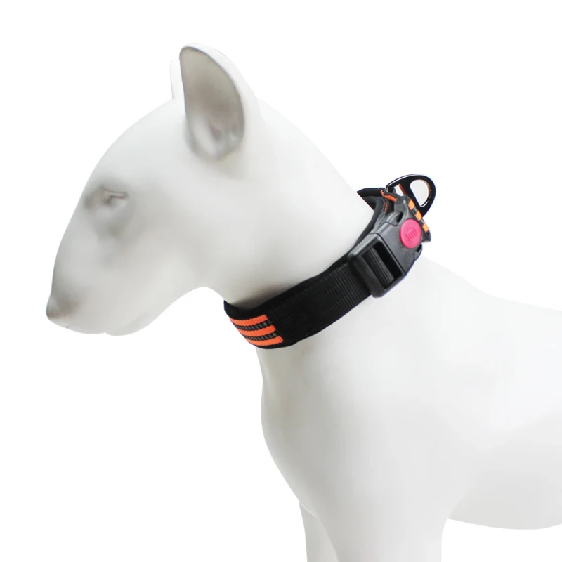 Adjustable Dog Cat Luxury Double Layer Padded Solid Nylon Polyester Soft Cute Print Ribbons Pet Collars