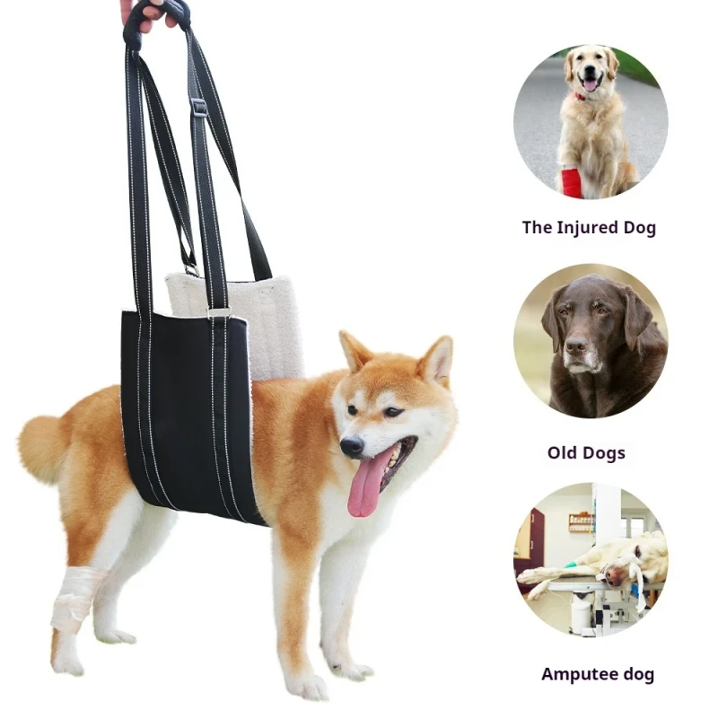 Adjustable Dog Sling Leg Support Soft Lift Support Rehab Harness Weak Rear Legs Dog Lift Harness Helps Assisted Rehabilitation