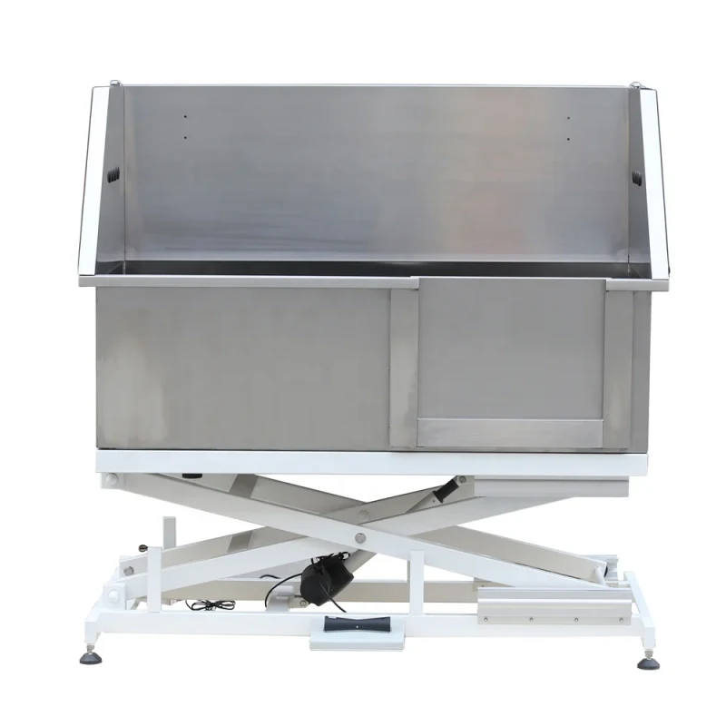 Adjustable Electric Lifting Pet Animal Shower Grooming Washing Dog Bath Tub Stainless Steel for Veterinary Instrument