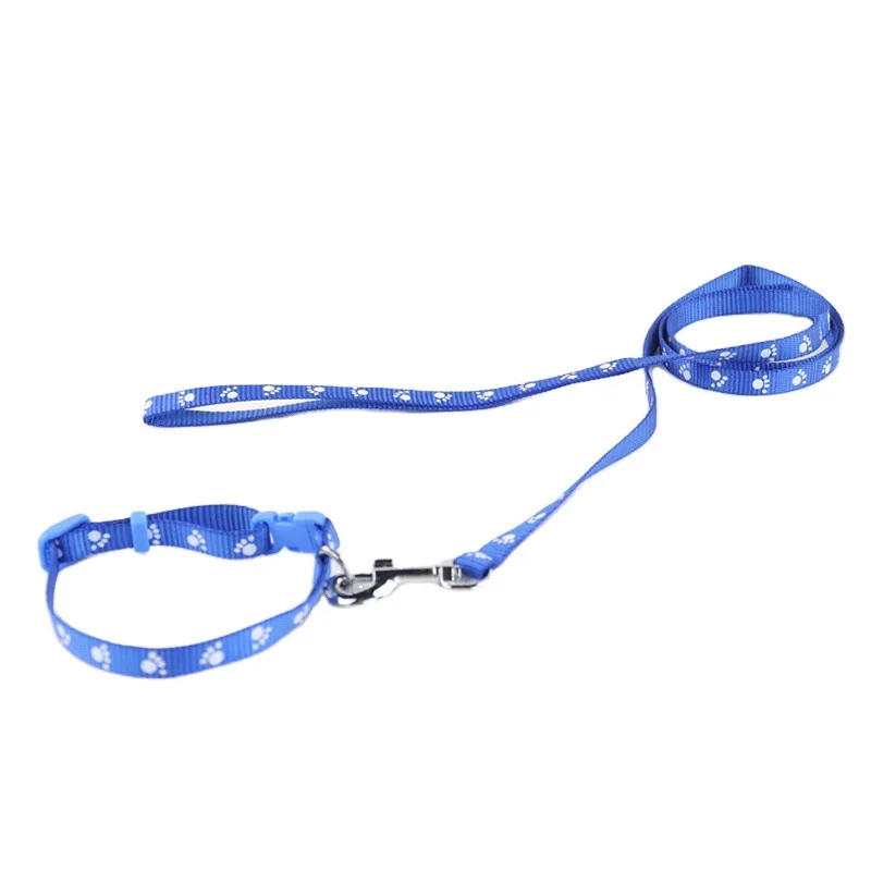 Adjustable Harness Pet Dog Leash Prints Nylon Dog Leads Pet Collars Leashes